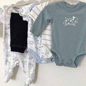 Baby Boy Bundle Newborn- Blue/Neutral